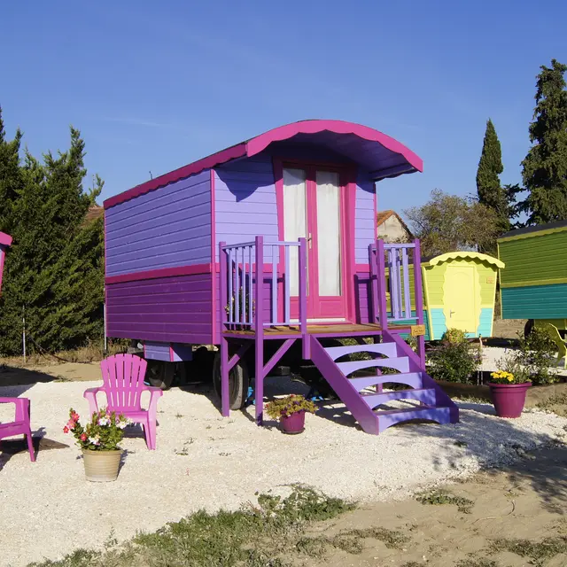 Chambres d'hôtes Les Roulottes d'Yguaris à Cairanne en Pays Vaison Ventoux