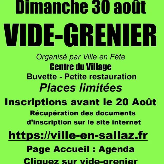 Vide grenier de Ville en Sallaz