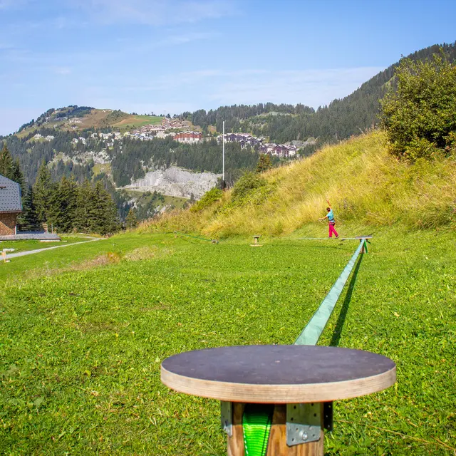 Flaine-Slackline-Vue-Station