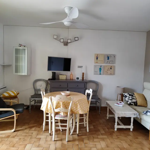 la salle vue du coin chambre