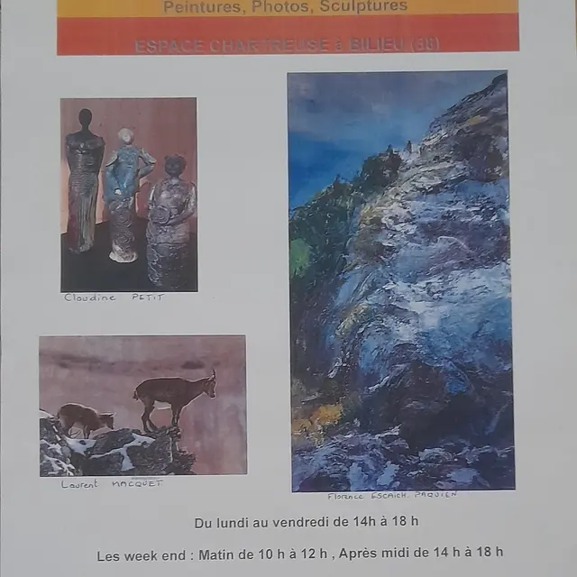 Affiche de l'exposition peinture, photo, sculpture