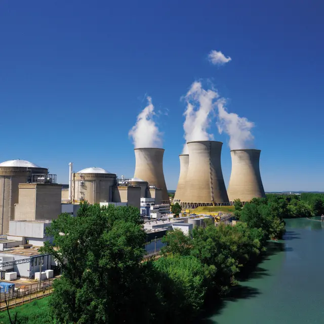 vue aérienne de la centrale