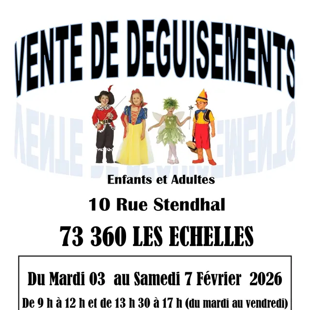 Vente de déguisements_Les Échelles