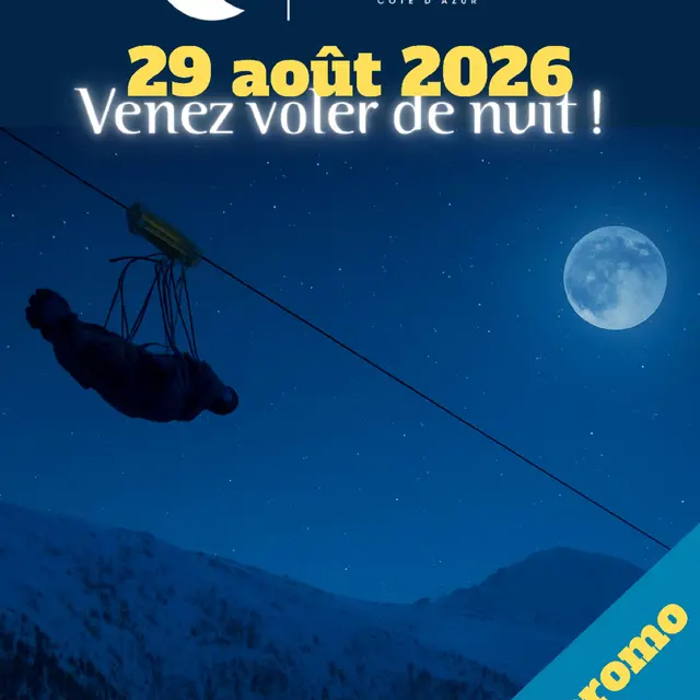 Vol Tyrolienne Nocturne à La Colmiane_La Colmiane