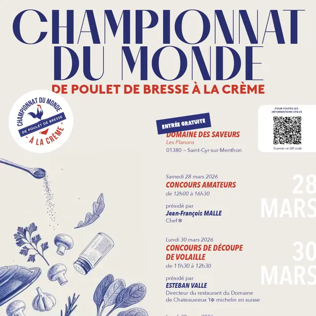 CHAMPIONNAT DU MONDE DE POULET DE BRESSE À LA CREME - Concours professionnel - 4ème édition_Saint-Cyr-sur-Menthon