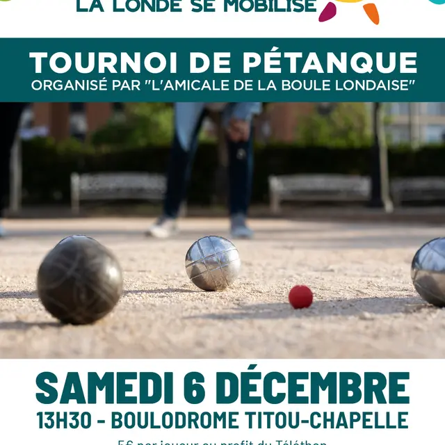 Tournoi de pétanque du Téléthon par la Boule Ferrée Londaise_La Londe-les-Maures