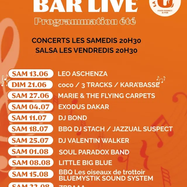 Programmation été à la Chaumière