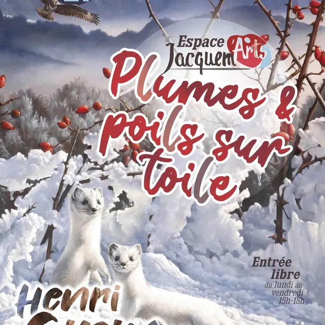 Henri Girin. Plumes et poils sur toile. Peinture animalière._Taninges