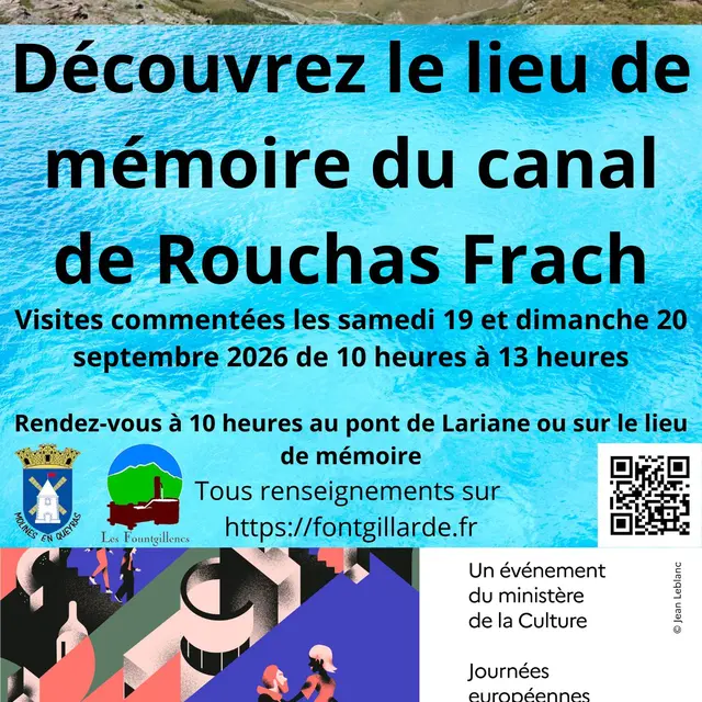Journées Européennes du Patrimoine : Visite commentée du canal de Rouchas Frach_Molines-en-Queyras
