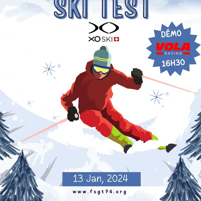 Affiche journée ski test