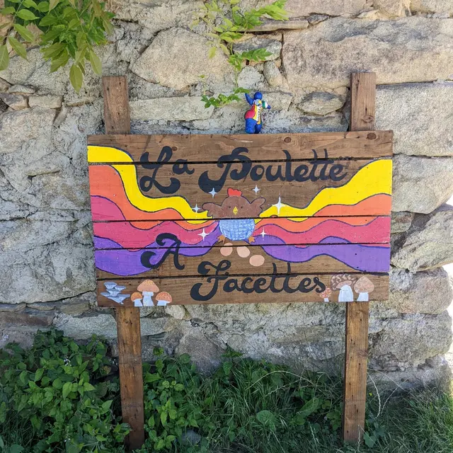 Panneau - La poulette à facettes