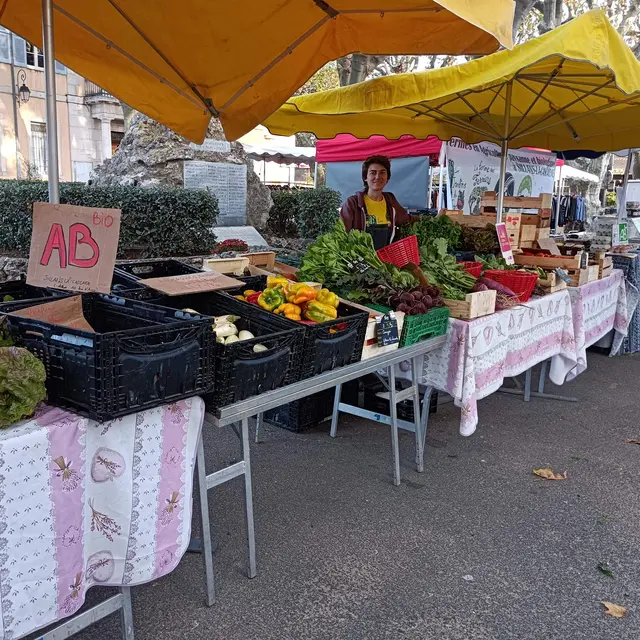Sur le marché d'Aups