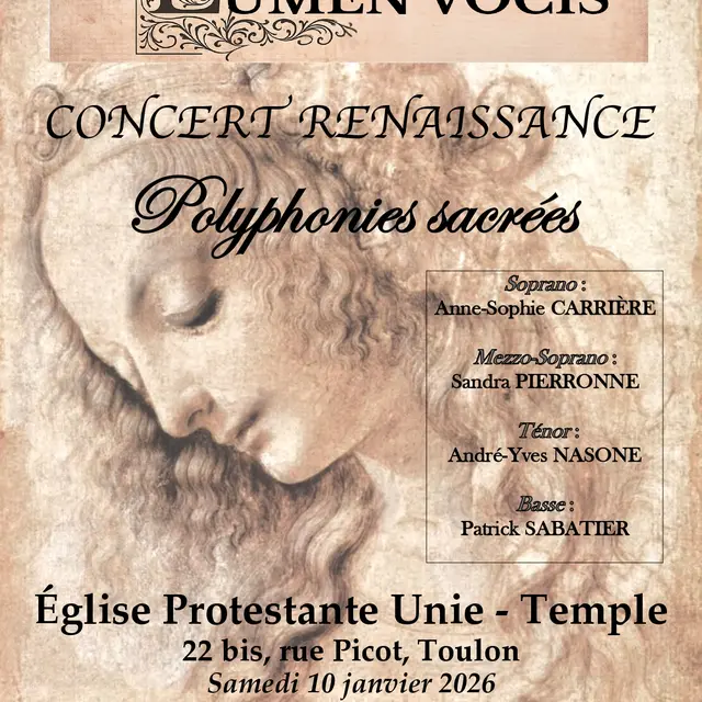 Concert - Ensemble Lumen Vocis Polyphonies Sacrées_Toulon