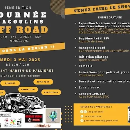 Journée Pacoulins Off road : Concert, exposition et animations_Saint-Martin de Pallières