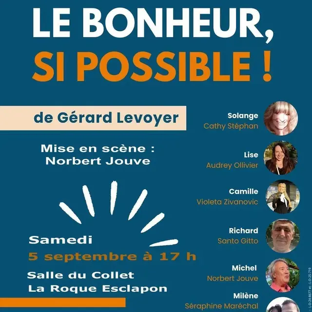 Théâtre - Le bonheur, si possible!_La Roque-Esclapon