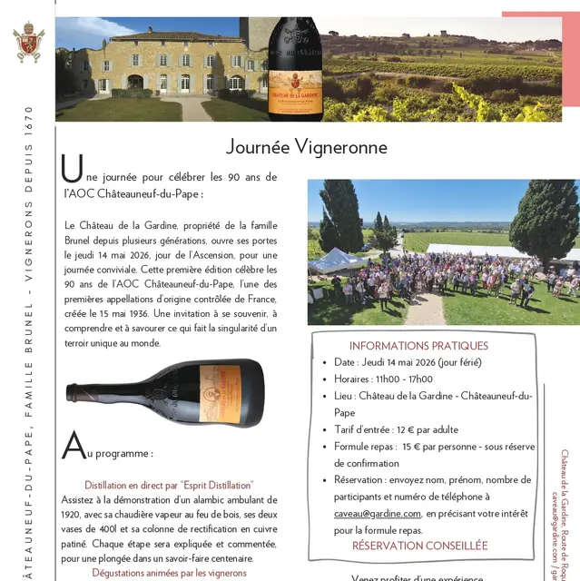 Journée Vigneronne au Château de la Gardine_Châteauneuf-du-Pape
