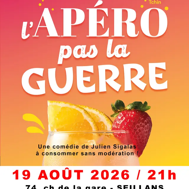 Théâtre Faites l'apéro pas la guerre scène de la l'ancienne gare de Seillans_Seillans
