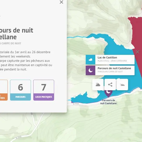 Parcours carpe de nuit