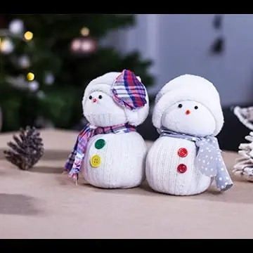 Bonhomme de neige en chaussette