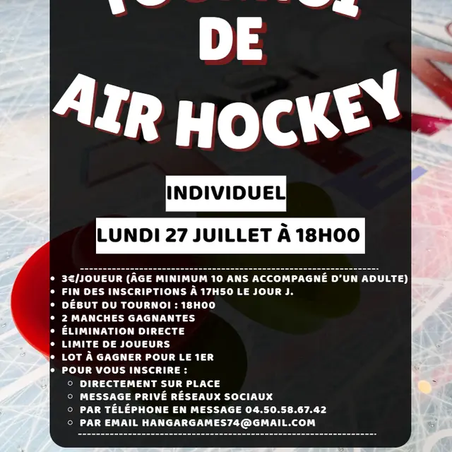 Tournoi de Air Hockey au Hangar Games_Les Carroz-d'Arâches