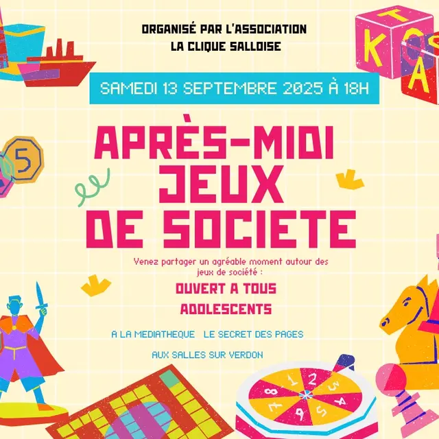 Après-midi Jeux de société - Adolescents