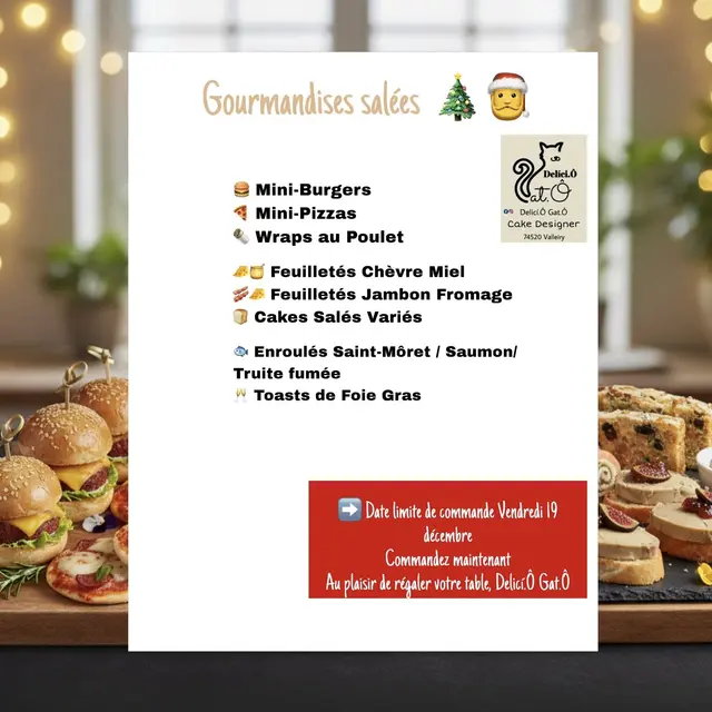 Menu de Noël - Delicîo Gatô_Valleiry