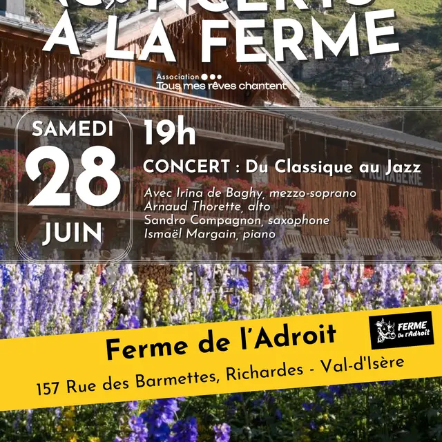 Concert Du classique au jazz à Val d'Isère - Concerts à la ferme_Val-d'Isère