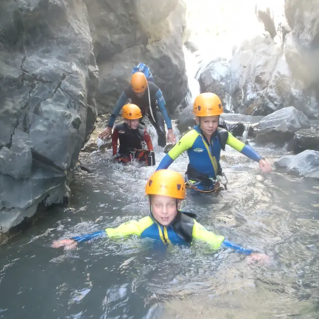 Canyon dans le torrent du Ga au Chazelet