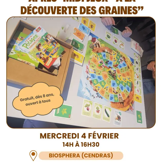Après-midi jeux « À la découverte des graines »