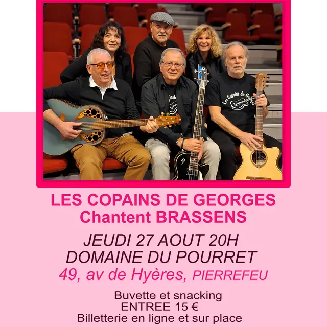 Concert : Les copains de Georges chantent Brassens_Pierrefeu-du-Var