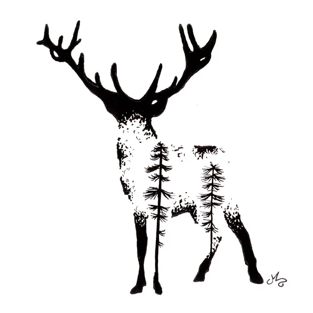 Silhouette Cerf