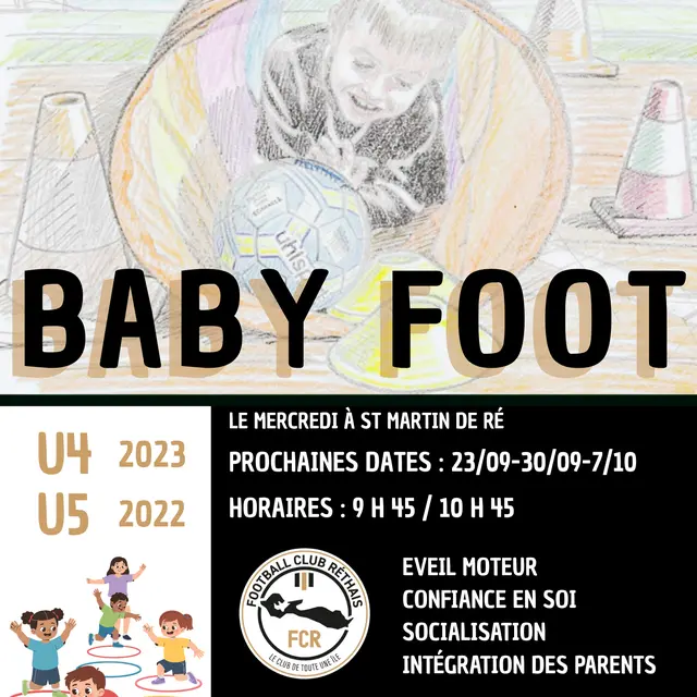 Séances de baby foot 1h pour les 3/4 ans par le Football Club Réthais_Saint-Martin-de-Ré