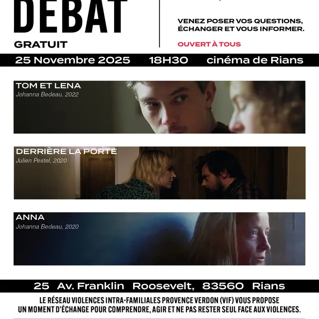 Ciné - débat : Les violences conjugales_Rians