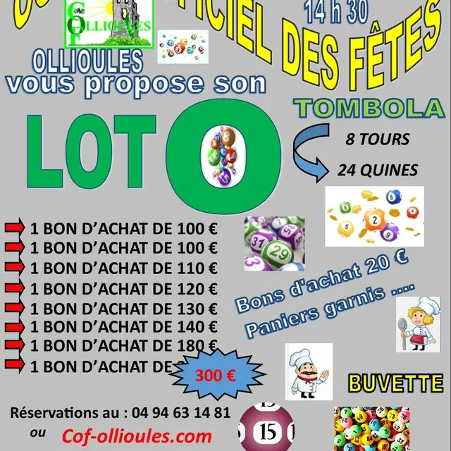 Loto du Comité Officiel des Fêtes d'Ollioules_Ollioules