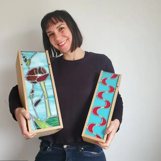 Journées européennes des métiers d'art - Démonstration à l'atelier de vitrail de Lucy Saranoff_Caussade