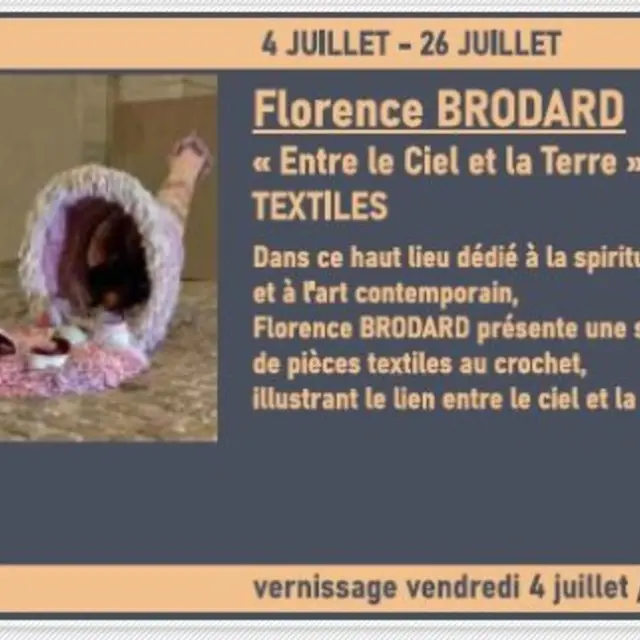 Exposition Textiles Entre le Ciel et la Terre de Florence Brodard - Art dans la Nef_Vaison-la-Romaine