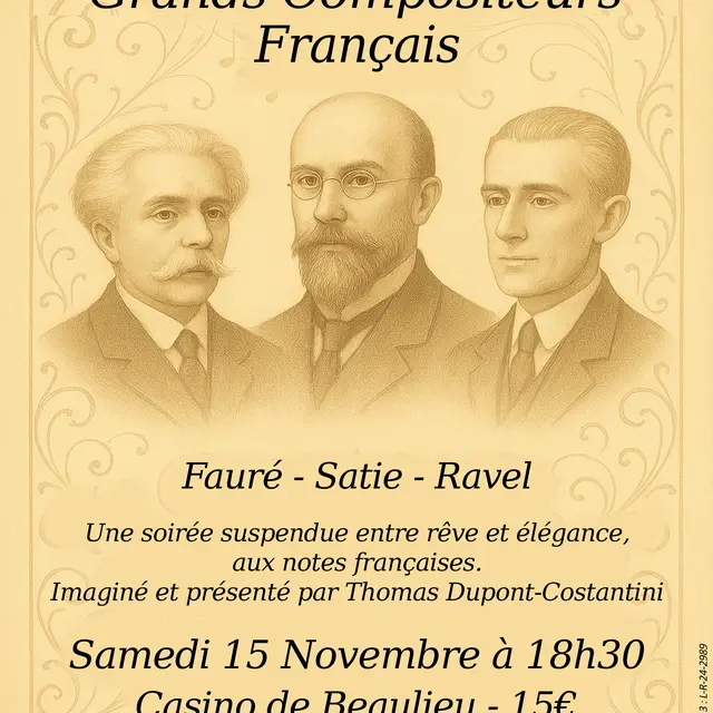 Concert Hommage aux Grands Compositeurs Français_Beaulieu-sur-Mer