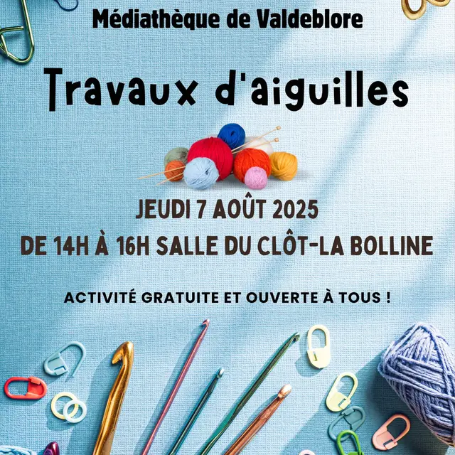 Travaux d'aiguilles à la Médiathèque de Valdeblore_Valdeblore