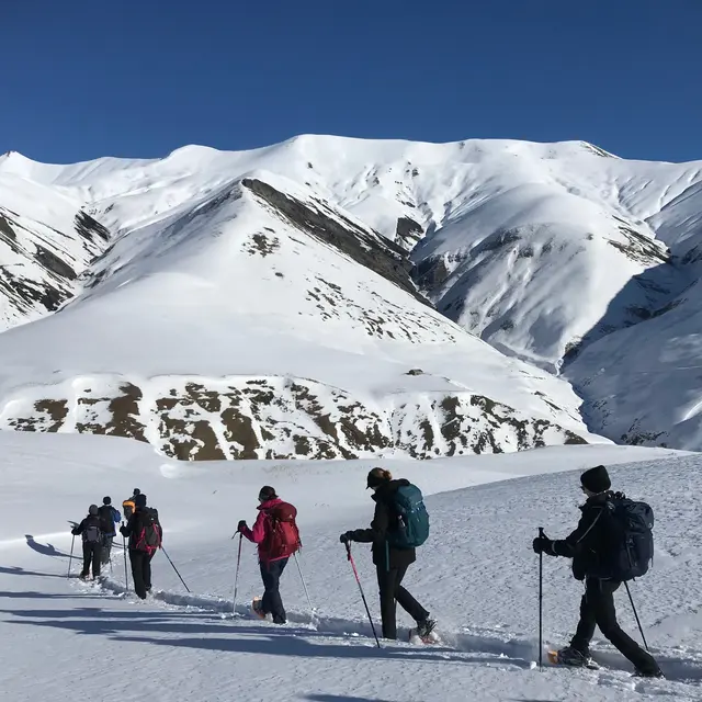 Randonnée en raquettes à neige avec le Bureau Montagne Horizons_La Grave