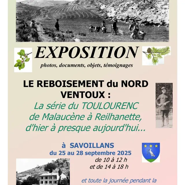 Exposition sur le reboisement du nord Ventoux de Malaucène à Reilhanette_Savoillans