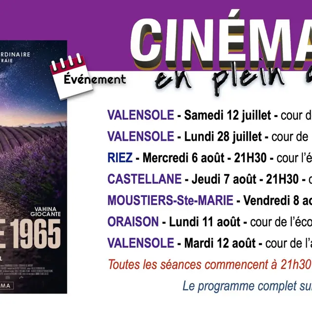 Cinéma en plein air_Riez