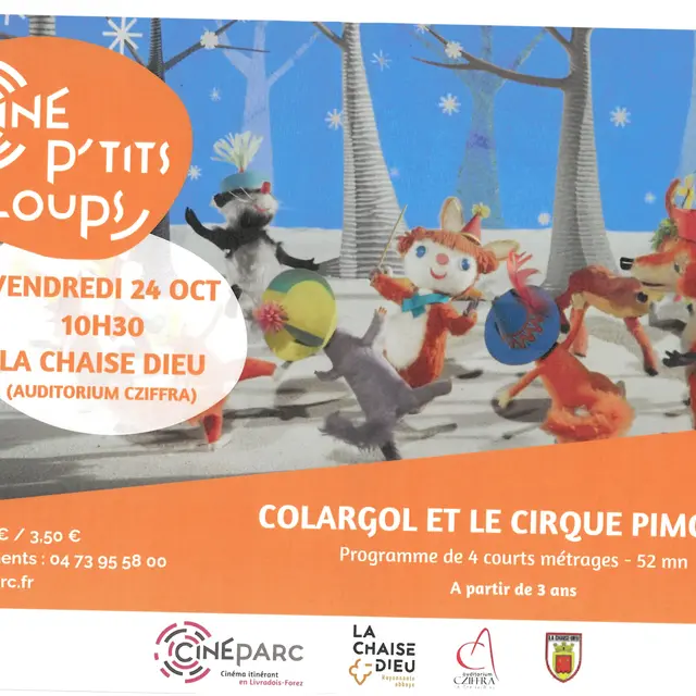 EVE-Ciné p'tits loups : Colargol et le cirque Pimoulu_La Chaise-Dieu-Affiche