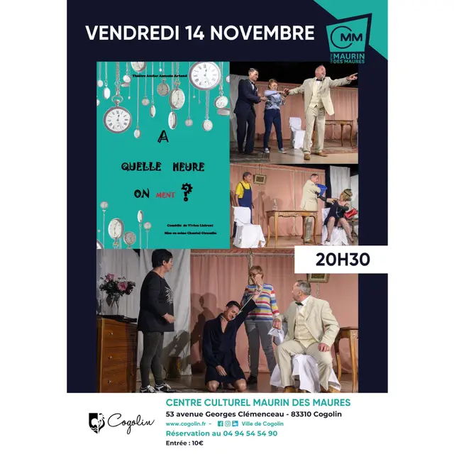 Soirée théâtre A quelle heure on ment ? _Cogolin