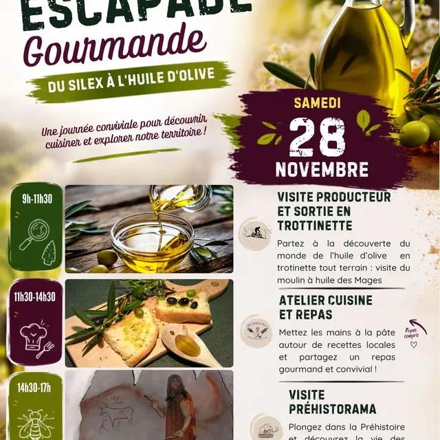 Journée Escapade Gourmande - Du silex à l'huile d'olive