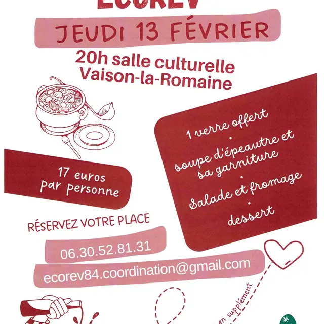 Repas de soutien à Ecorev_Vaison-la-Romaine