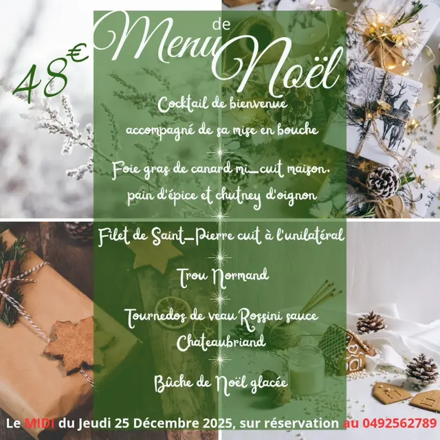 Menu de Noël à l'Auberge de l'Epine_L'Épine
