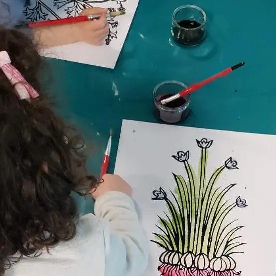 Atelier peinture végétale au Château à motte