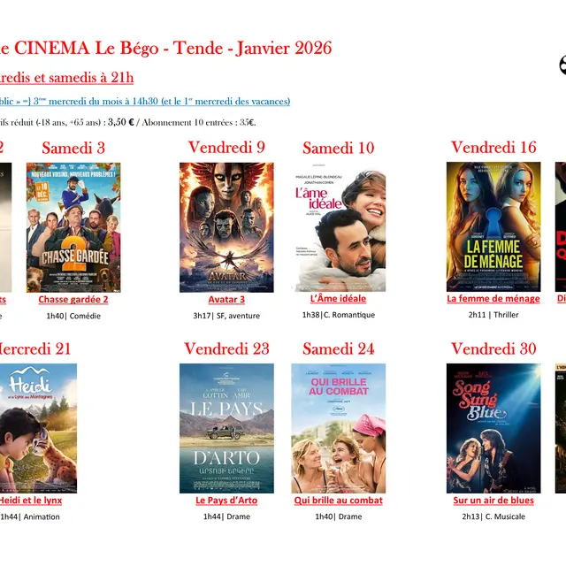 Séances de cinéma à Tende_Tende