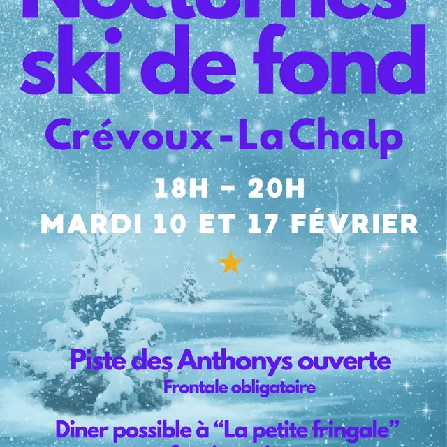 Nocturne ski de fond CREVOUX