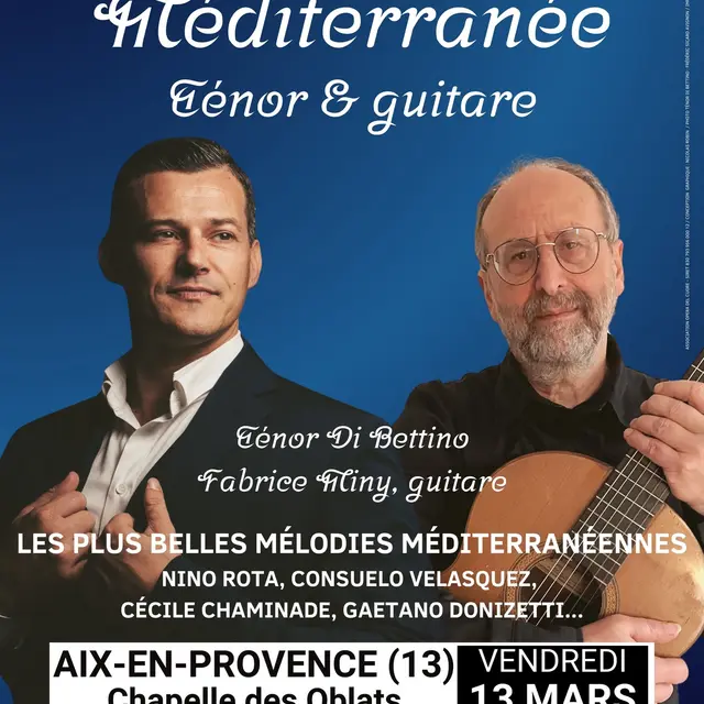 Voyage en Méditerranée : Ténor et guitare par le Ténor Di Bettino et Fabrice Miny_Aix-en-Provence